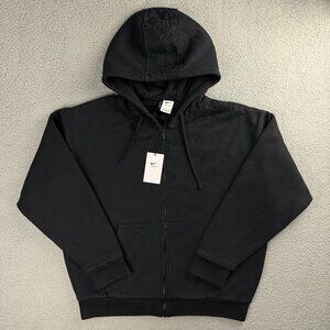 Nike MMW Hoodie Mens Large Black Heavy Full Zip Fleece Jacket Matthew M Williams